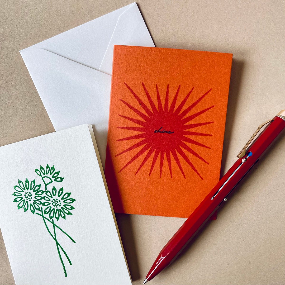 Daisy Hand Printed Card