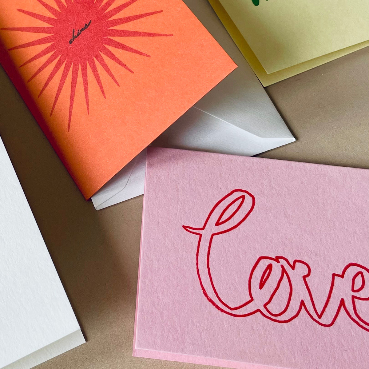 Love Hand Printed Card