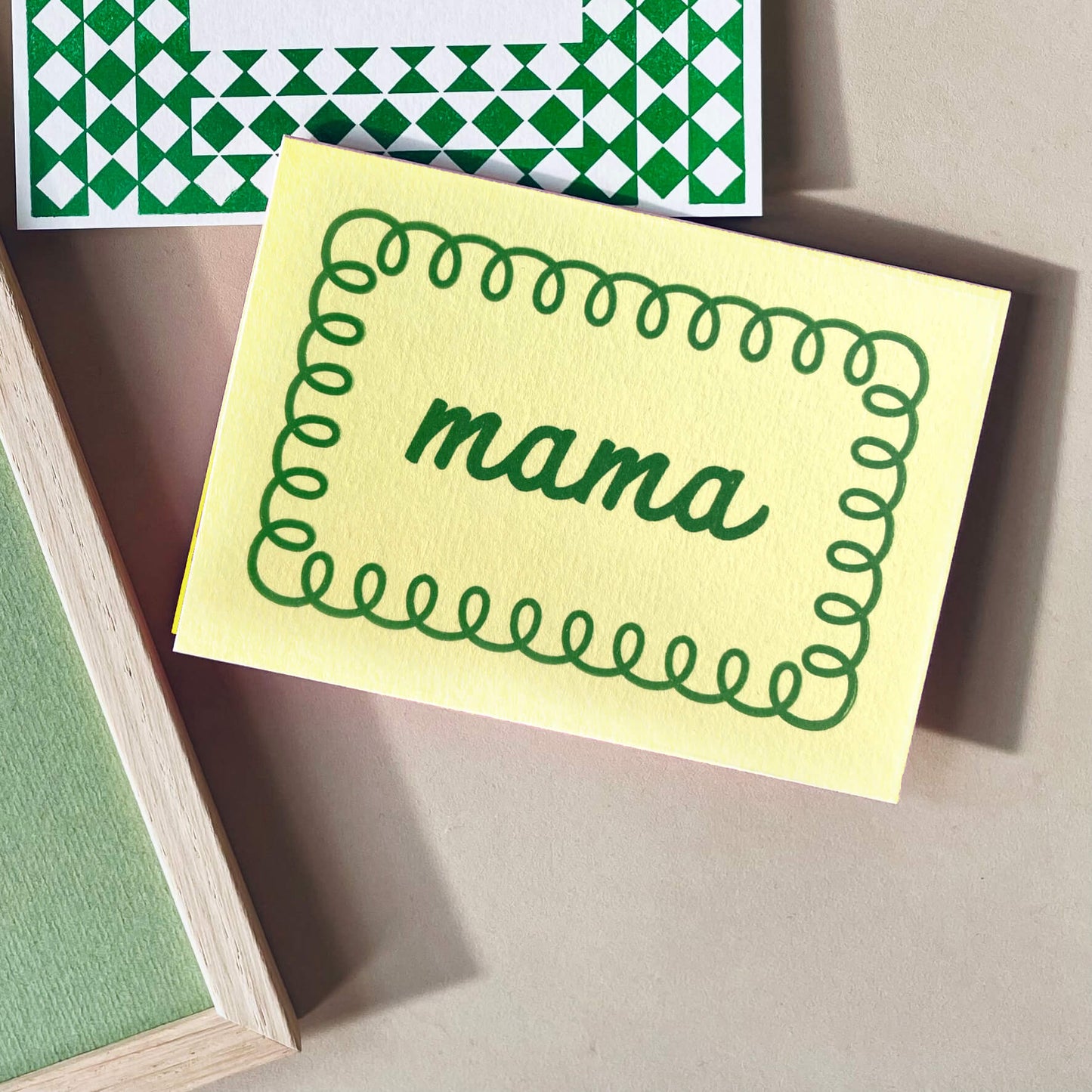 Mama Hand Printed Card