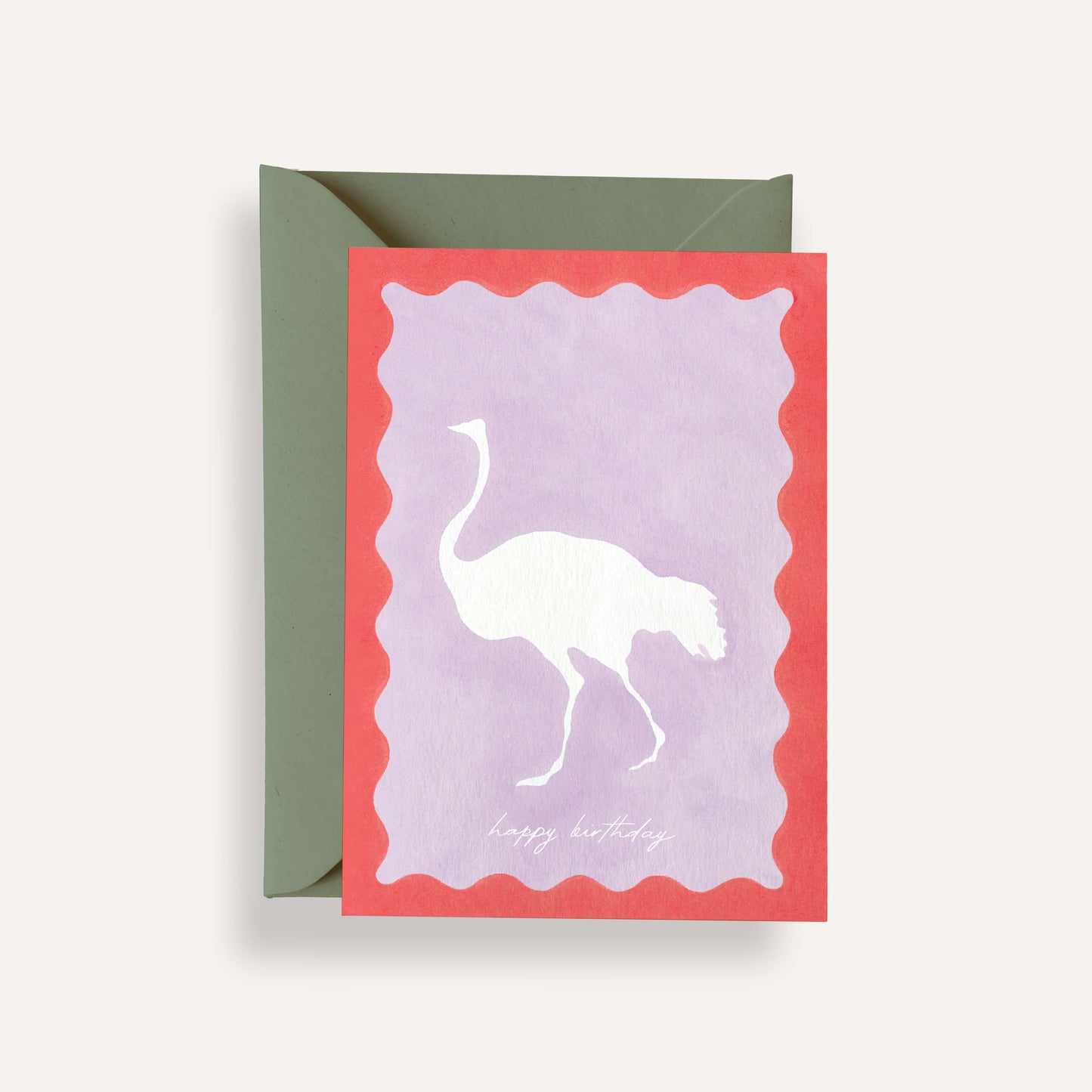 Ostrich Birthday Card