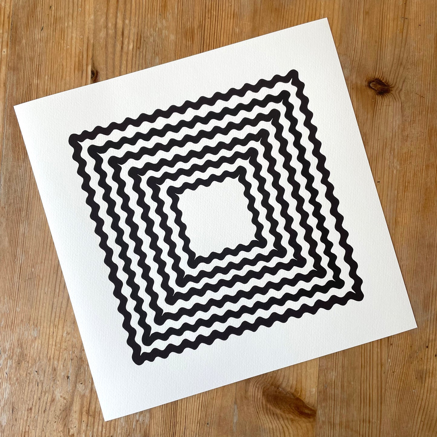 Black Ric Rac 30cm Print (Sample)