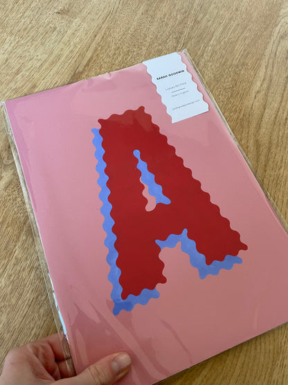 Letter A A4 Print Sample