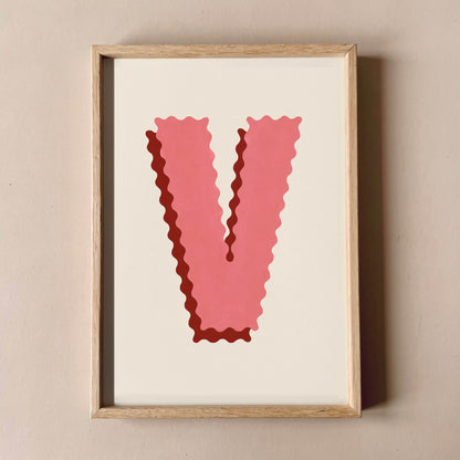 Letter V A4 Sample Prints