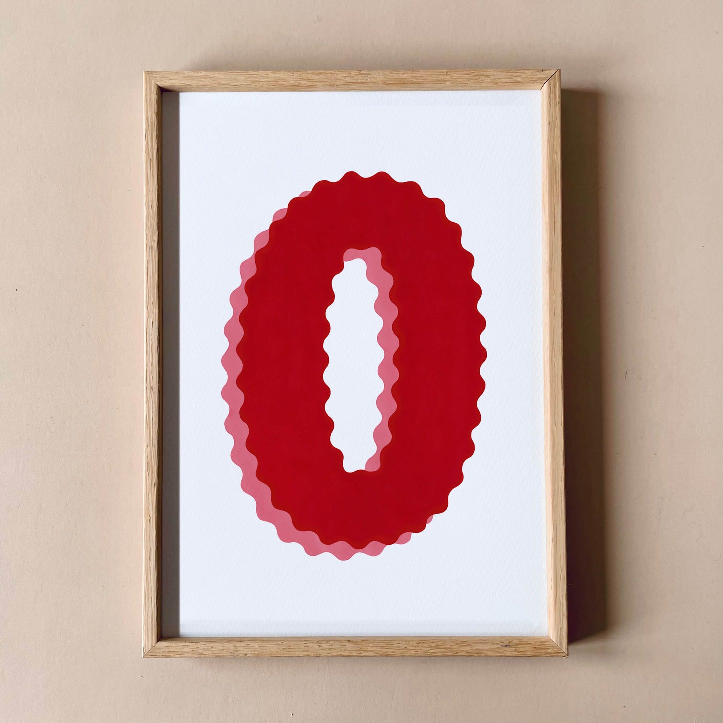 Letter O Cherry Red SAMPLE