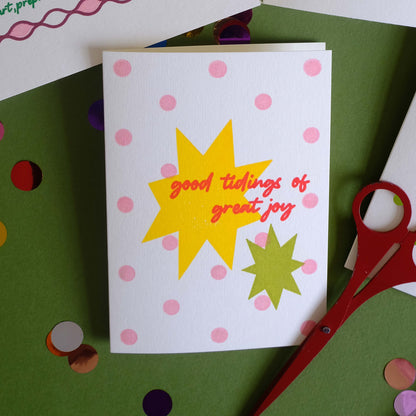 Good Tidings Polka Dot Christmas Card