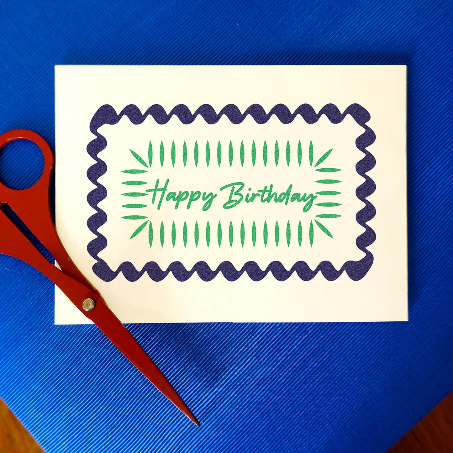 Happy Birthday Hand Printed Card