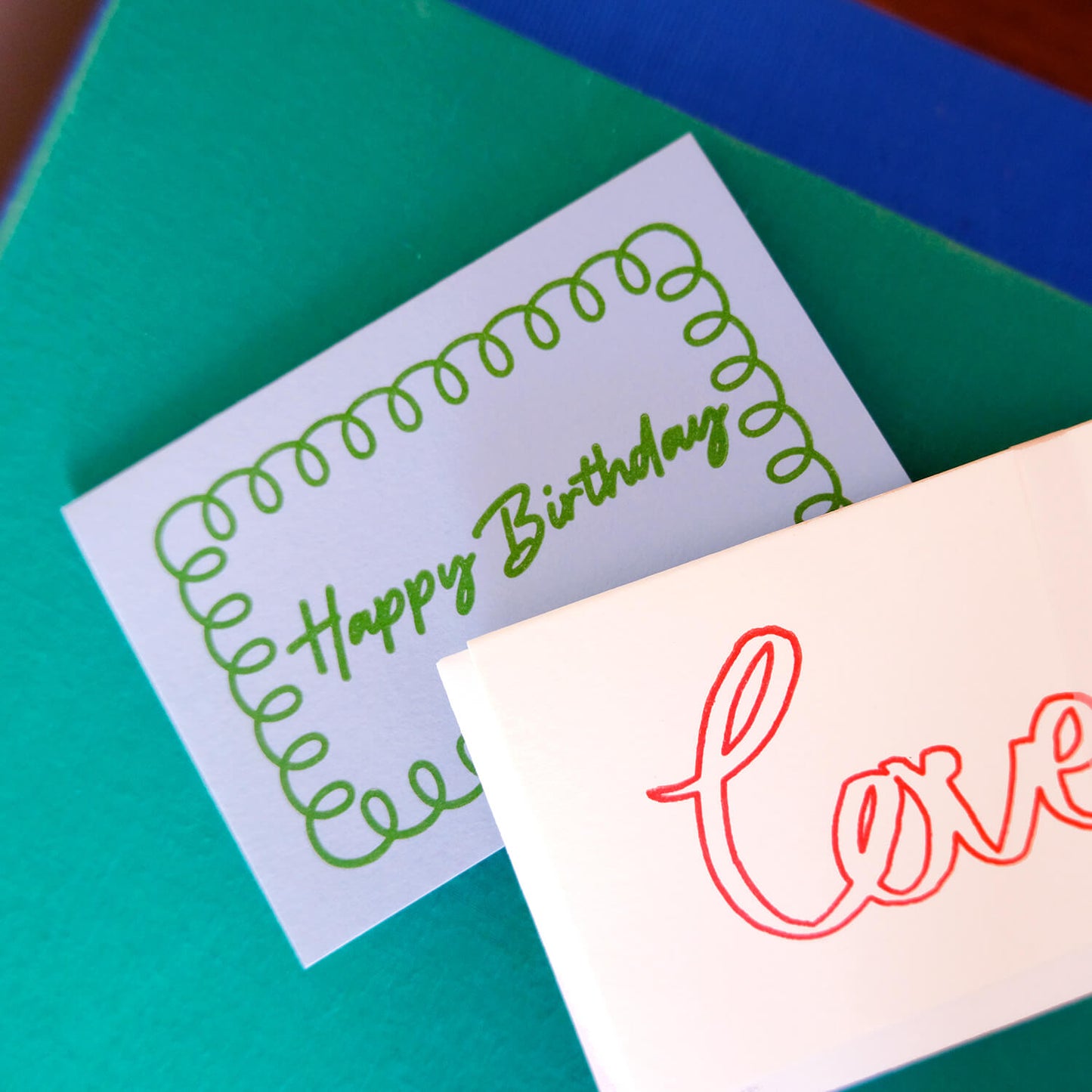 Birthday Frill Hand Printed Card