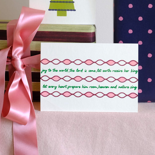 Joy Festive Stripe Christmas Card