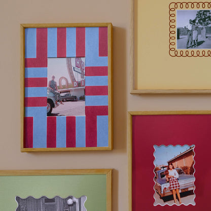 STRIPY PHOTO MOUNT 6x4"