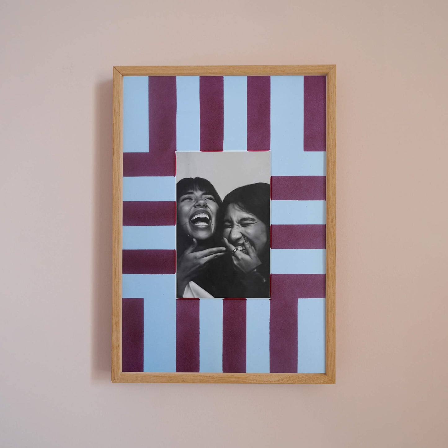STRIPY PHOTO MOUNT 6x4"