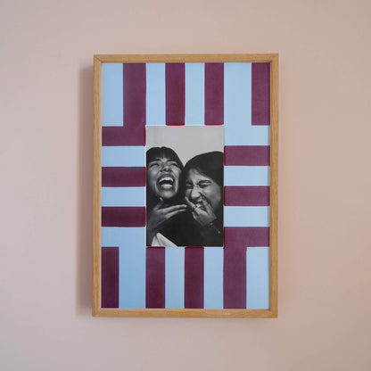 STRIPY PHOTO MOUNT 6x4"