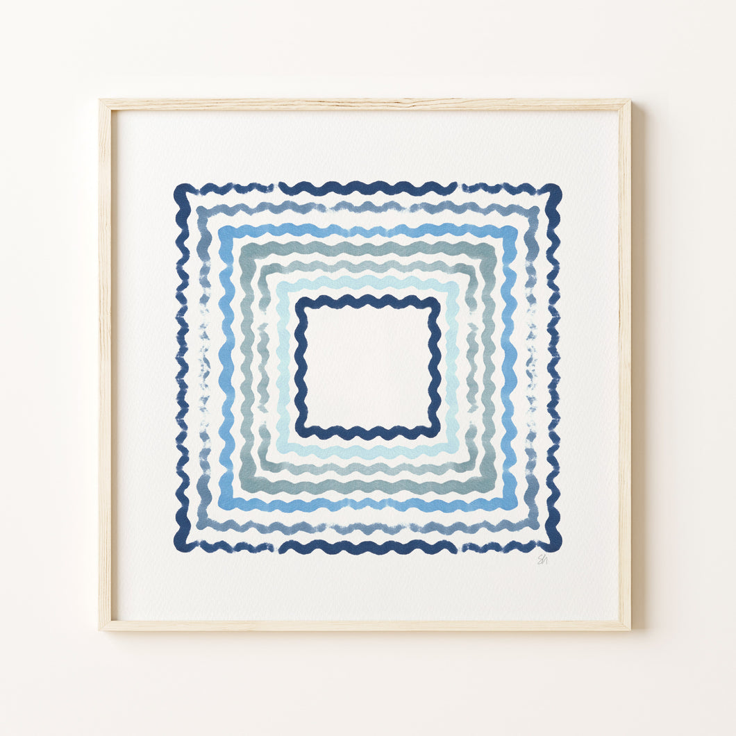 RIC RAC AZURE WALL ART PRINT