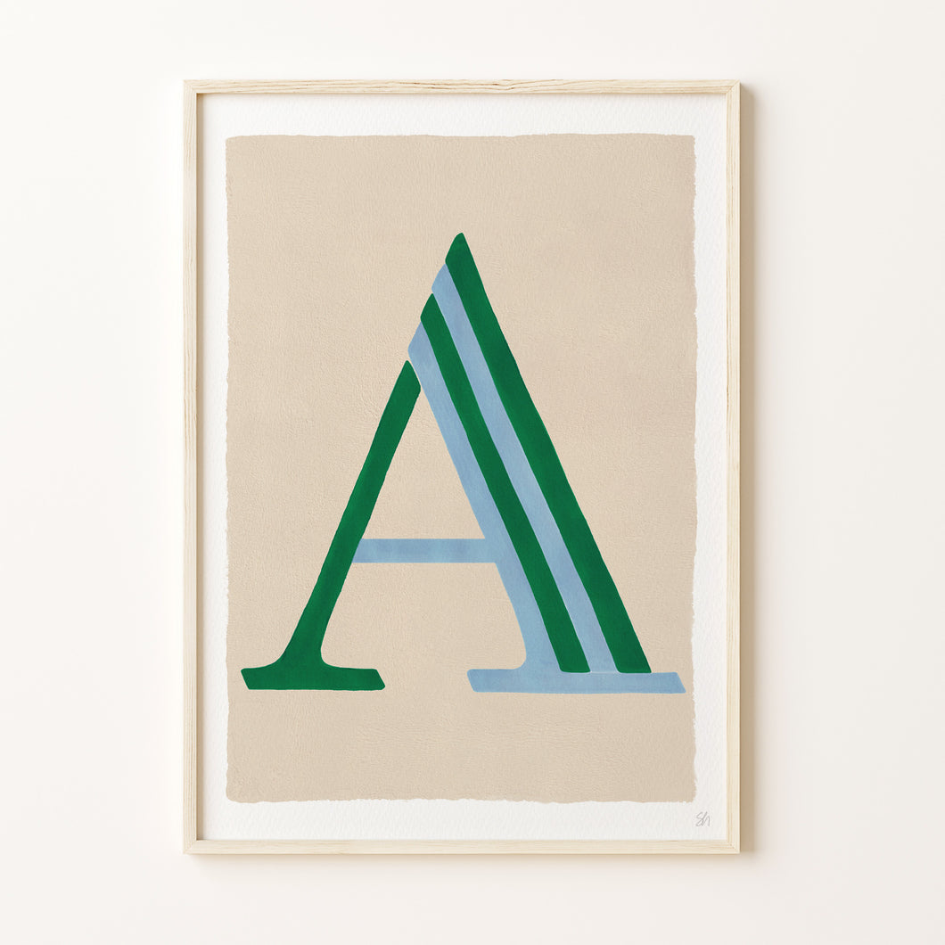 CUSTOM HUMBUG STRIPE LETTER WALL ART PRINT