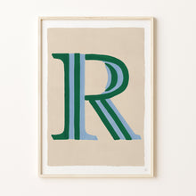 Load image into Gallery viewer, CUSTOM HUMBUG STRIPE LETTER WALL ART PRINT
