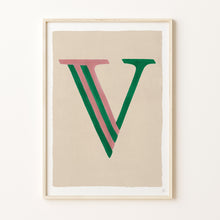 Load image into Gallery viewer, CUSTOM HUMBUG STRIPE LETTER WALL ART PRINT
