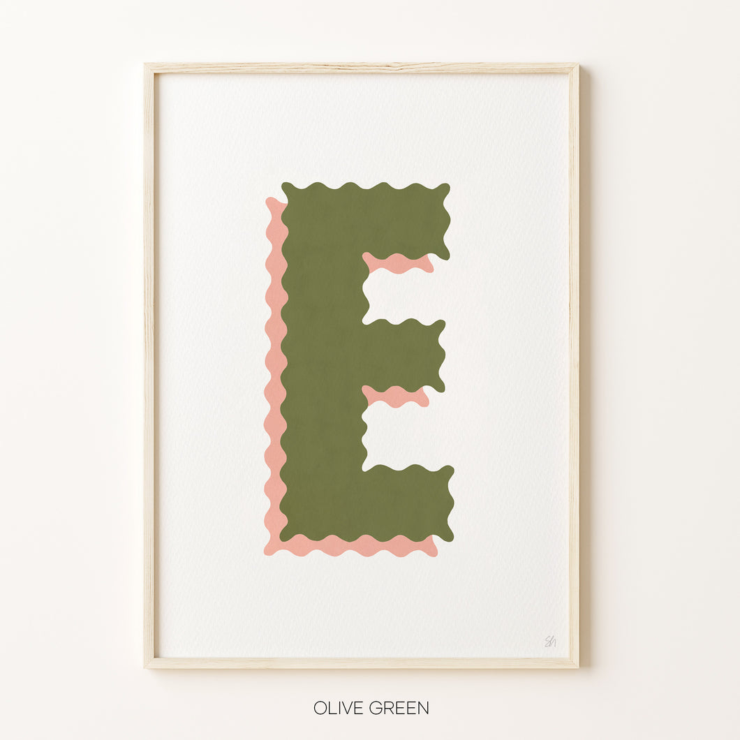 CUSTOM RIC RAC LETTER WALL ART PRINT