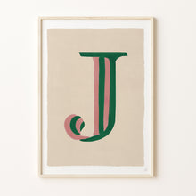 Load image into Gallery viewer, CUSTOM HUMBUG STRIPE LETTER WALL ART PRINT
