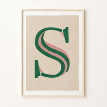 Load image into Gallery viewer, CUSTOM HUMBUG STRIPE LETTER WALL ART PRINT
