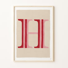 Load image into Gallery viewer, CUSTOM HUMBUG STRIPE LETTER WALL ART PRINT
