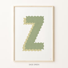 Load image into Gallery viewer, CUSTOM RIC RAC LETTER WALL ART PRINT
