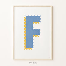 Load image into Gallery viewer, CUSTOM RIC RAC LETTER WALL ART PRINT
