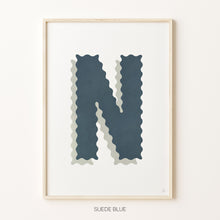 Load image into Gallery viewer, CUSTOM RIC RAC LETTER WALL ART PRINT
