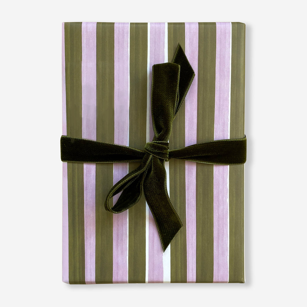x2 Sheets Olive Stripe Wrap