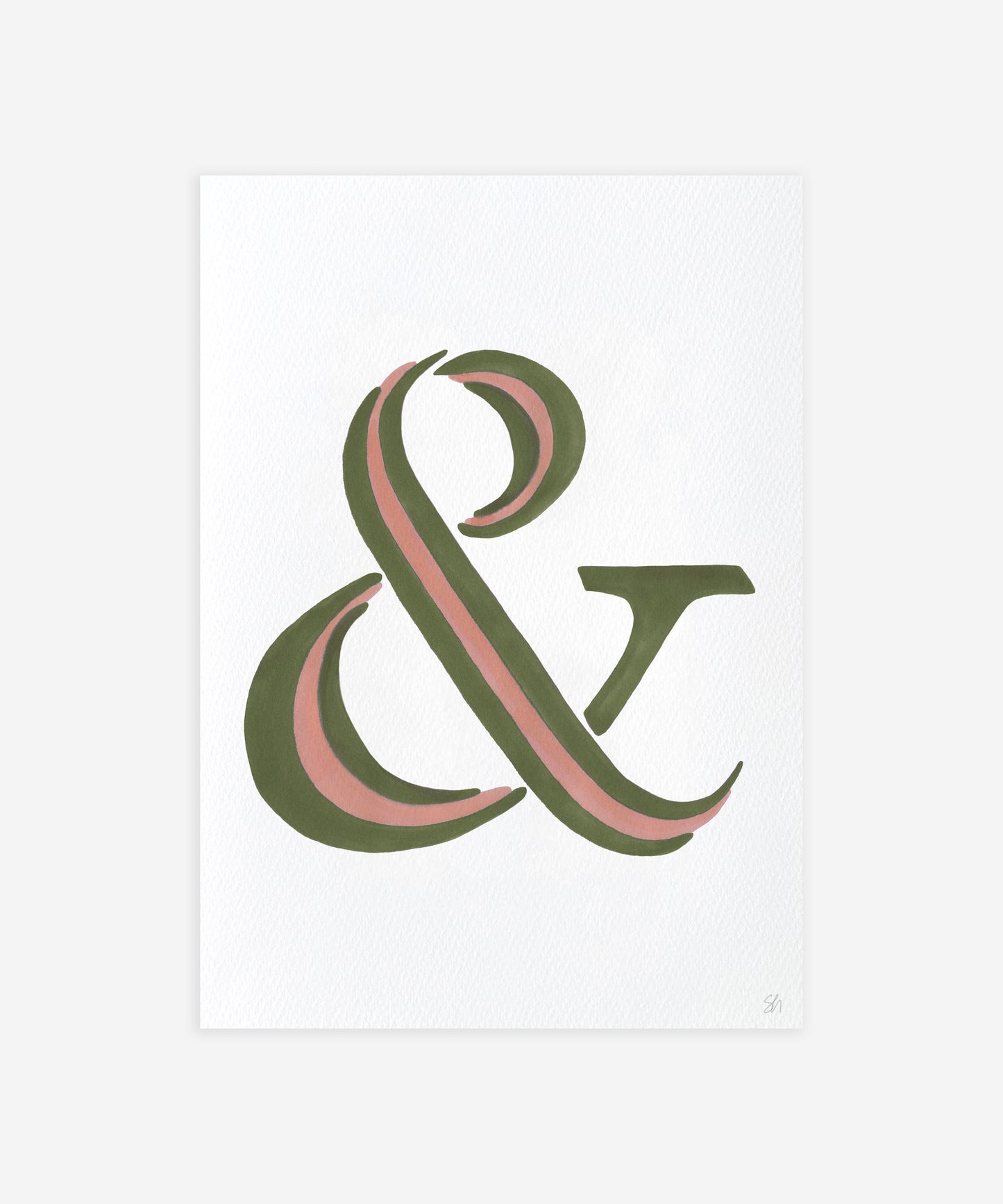 Stripe Ampersand A4 Print